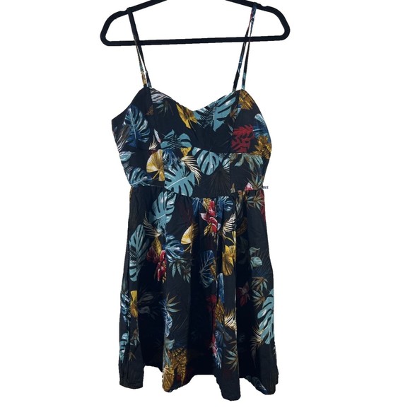 Pacific Vibes Floral Dress Sleeveless with Padded Bra Hawaiian Size XL - Picture 2 of 15